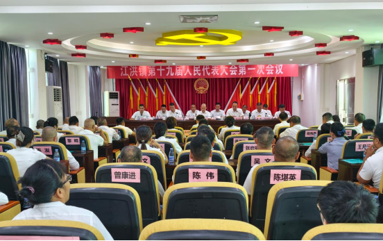 江洪镇第十九届人民代表大会第一次会议胜利召开