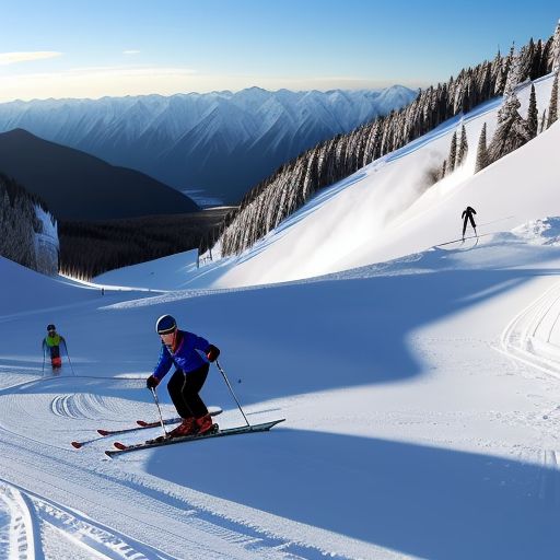 滑雪高手在险峻山脉中挑战自我