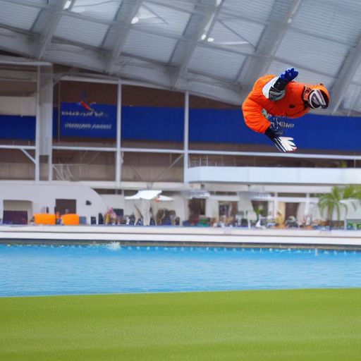 跳水运动员在空中尽显精湛技巧