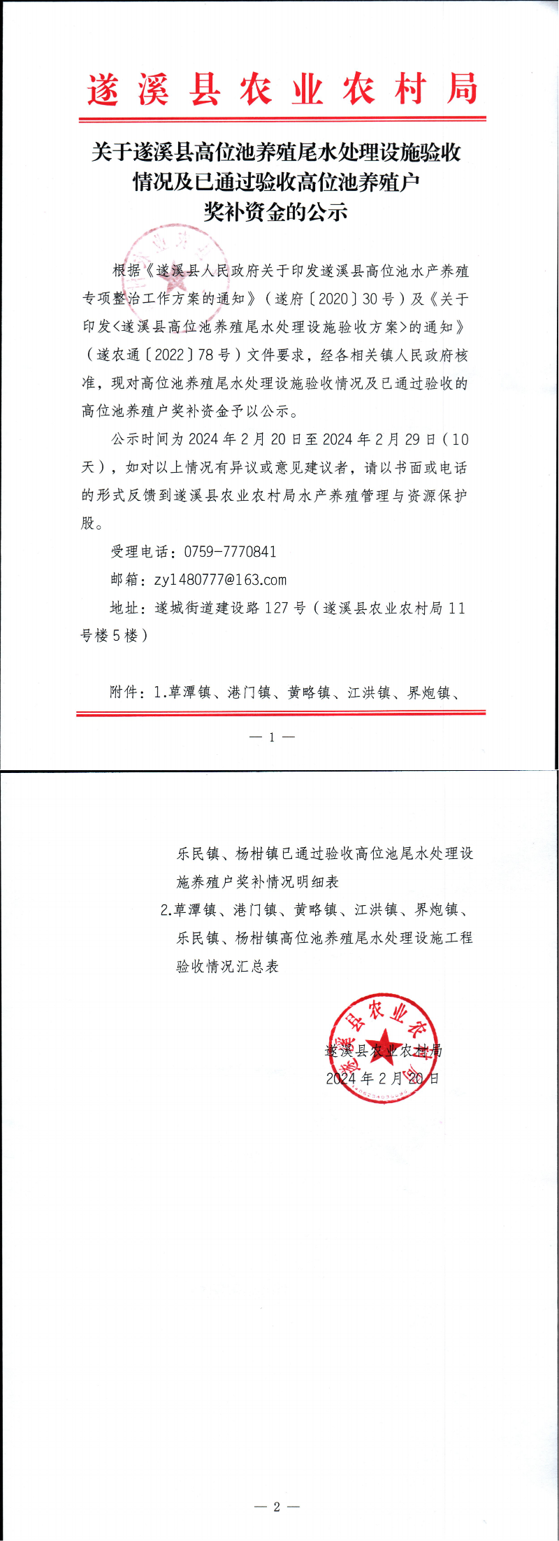 关于遂溪县高位池养殖尾水处理设施验收情况及已通过验收高位池养殖户奖补资金的公示_00.png