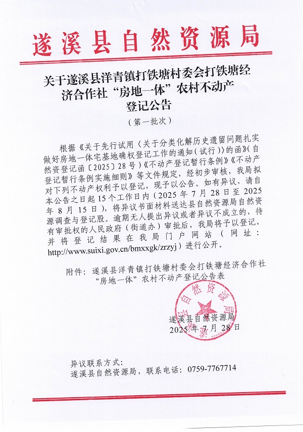 洋青镇打铁塘村委会打铁塘经济合作社不动产登记公告（第一批次）（历史遗留问题）_页面_1.jpg